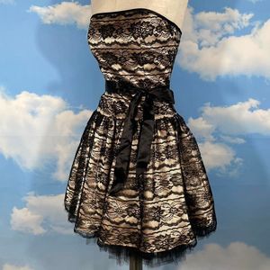 beautiful strapless vintage 80s gunne sax party‎ formal dress